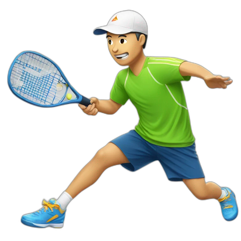 chines pickleball player emoji