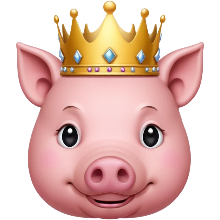 pig with a crown emoji
