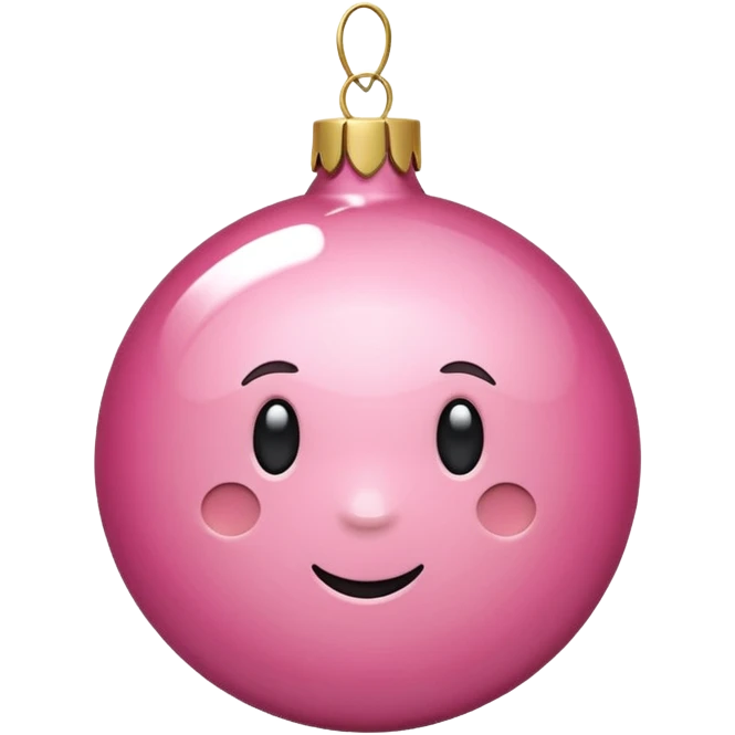 Christmas pink emoji
