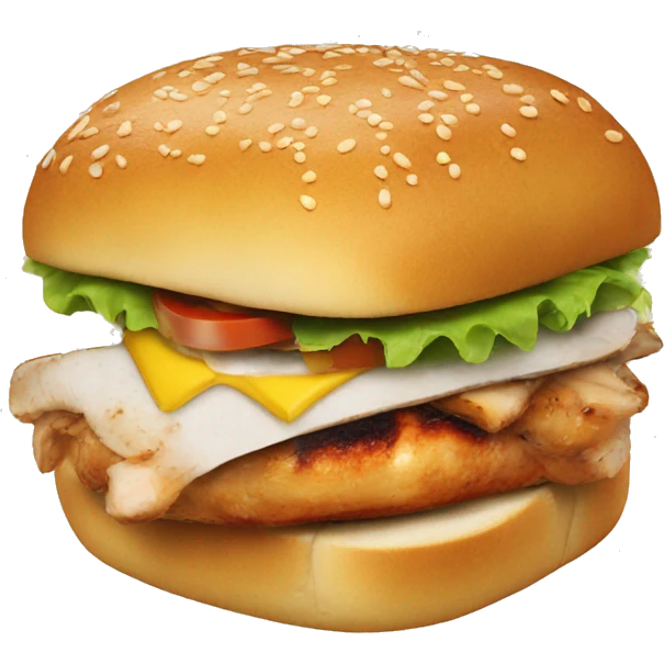 Grilled chicken sandwich emoji