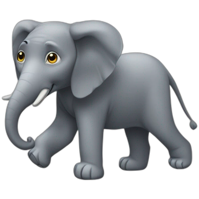 Chien sur un éléphant emoji