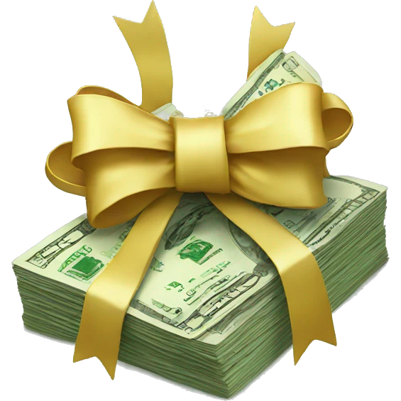 money with a bow  emoji