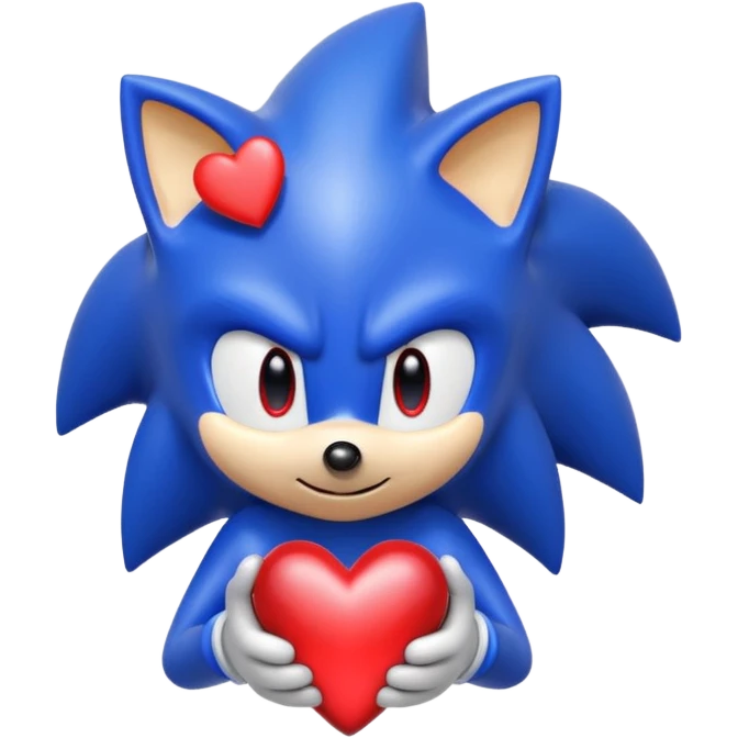 Sonic heart in love emoji