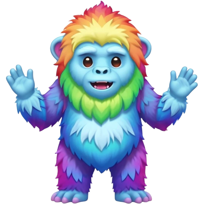rainbow yeti emoji