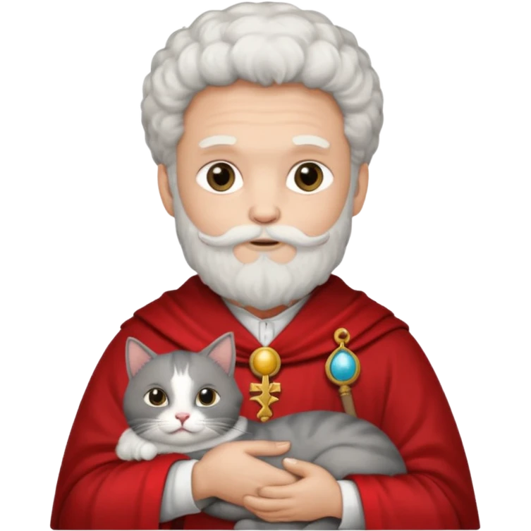 saint nicolaus maar hij houd een kat vast emoji