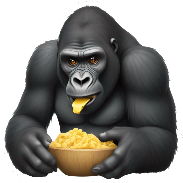 Gorilla eating emoji