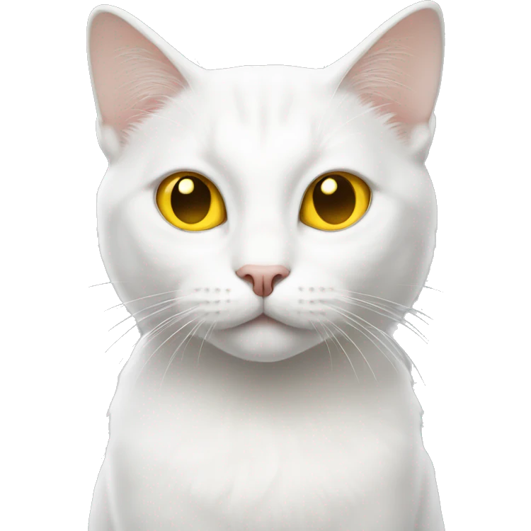 White cat with Yellow eyes emoji