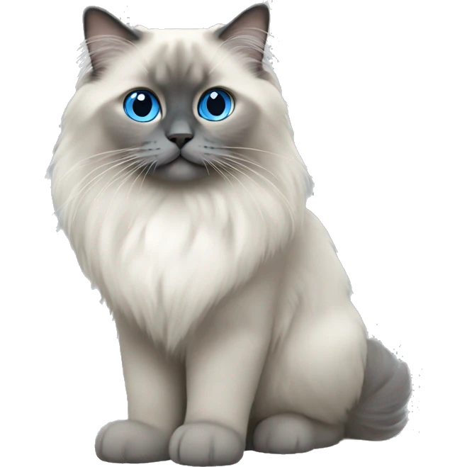Blue mitted ragdoll emoji