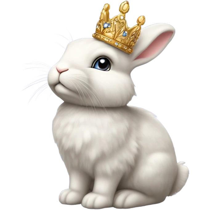 Bunny wearing a crown  emoji