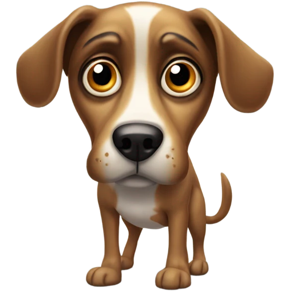 Freaky dog emoji