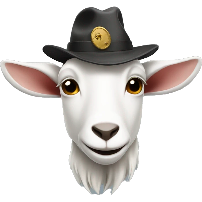 GOAT with a hat emoji
