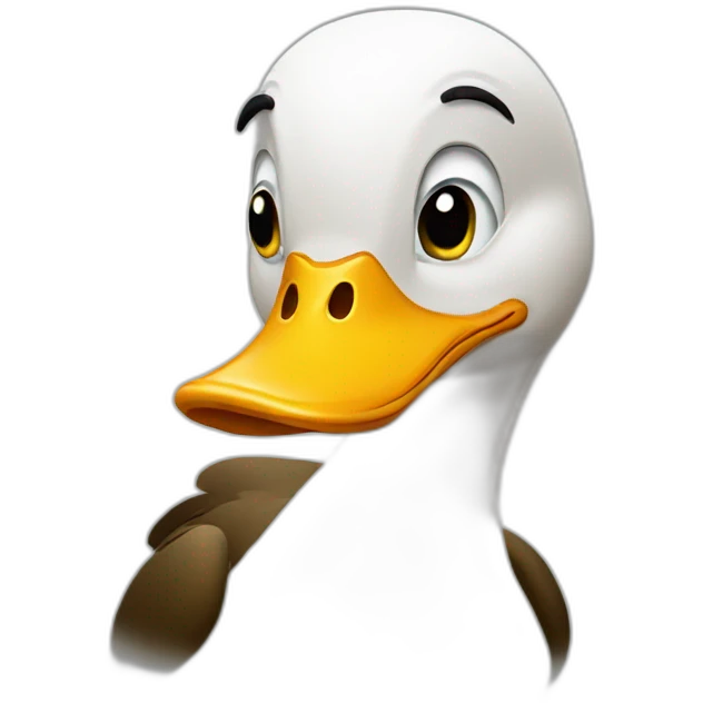 A duck thinking emoji