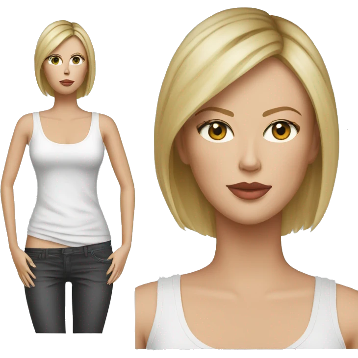 ultra realistic charlize theron wearing tank top emoji