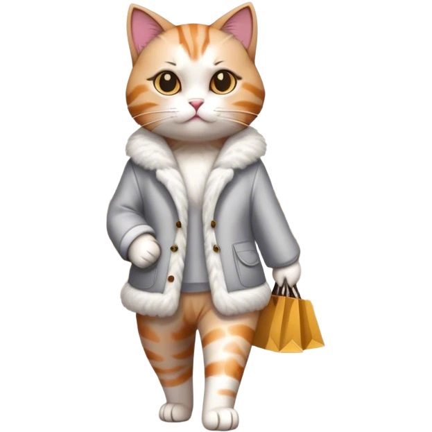 Cat going to shopping in the mall emoji