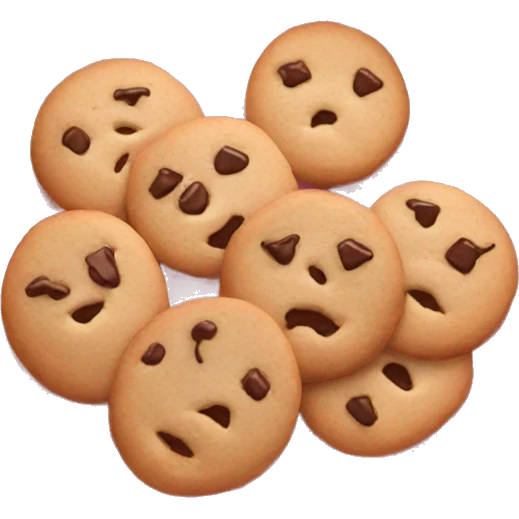 Cookies in a soft pink bowl emoji