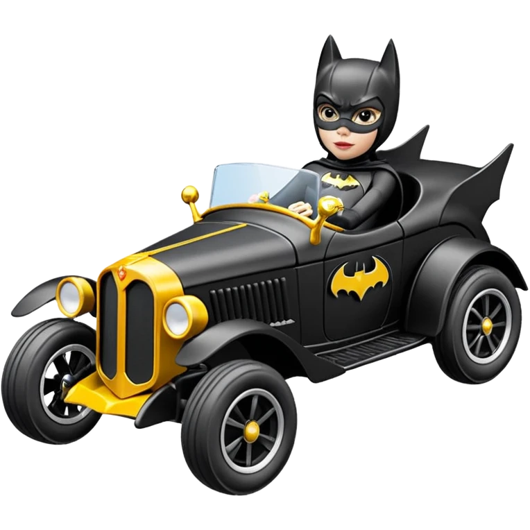 Hot wheels racing cartoons BatGirl’s 1932 stealth retro cat burglar sporty off-road pursuit mobile cruiser car (reclined seating position) emoji