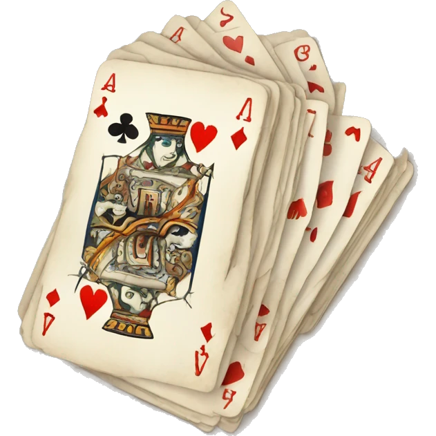 cartas de poket en la mano emoji