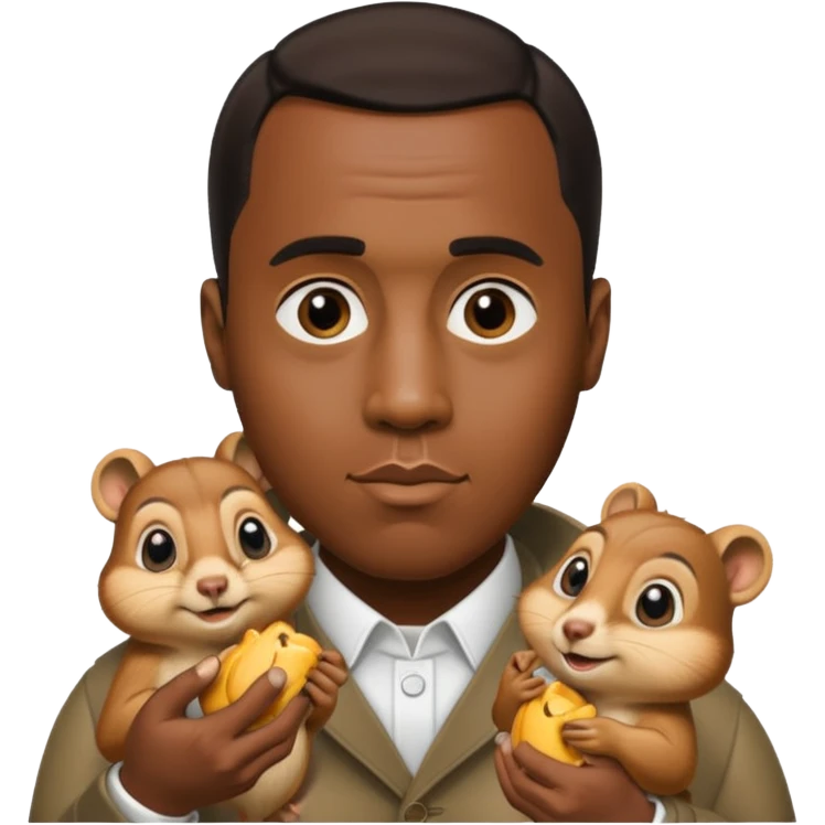 Sean diddy combs holding a chipmunk  emoji