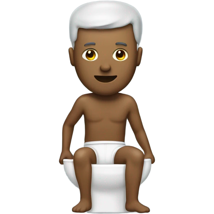 Man in ohio with skibidi toilet on his back emoji