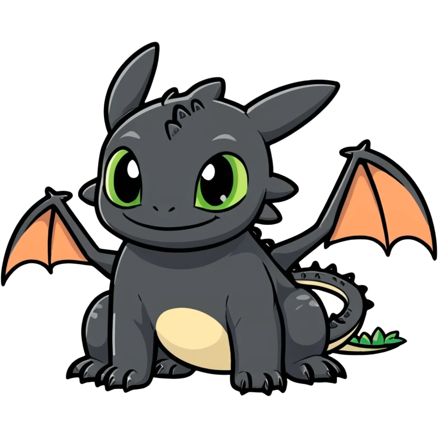 Httyd Toothless butt emoji