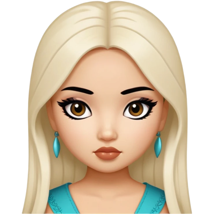 southwest asian beauty standard, pretty bratz baddie, black eyeliner emoji