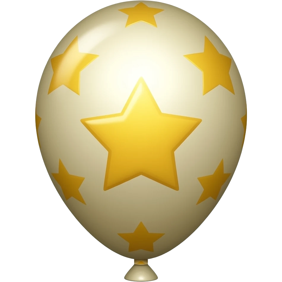 GOLD STARS ON BALLOON emoji