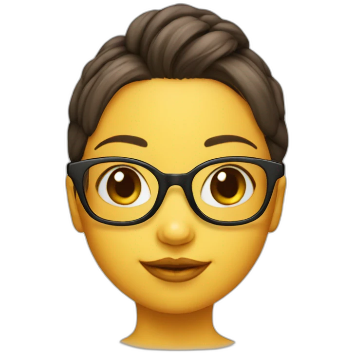 Cute girl duck glasses emoji