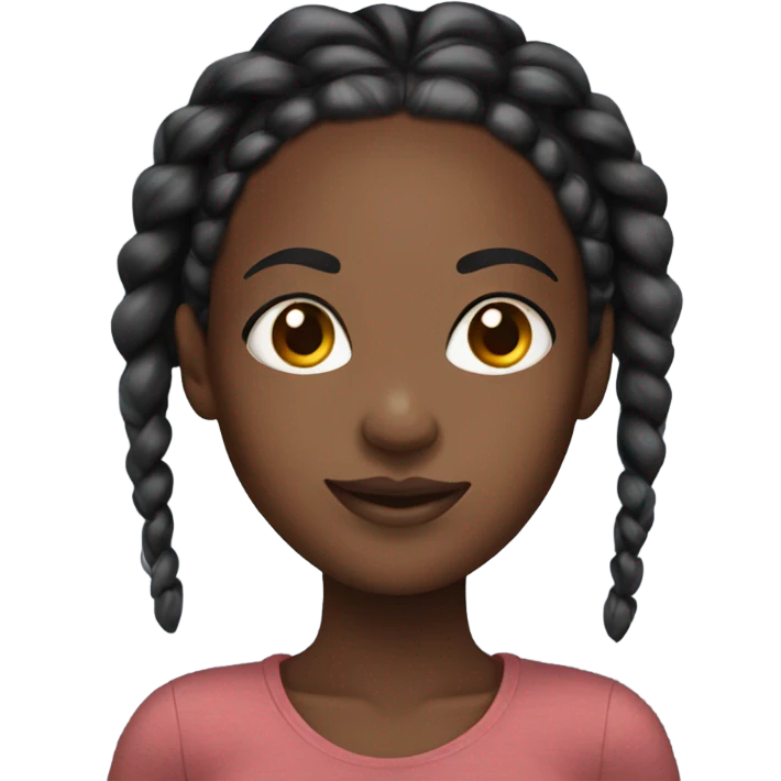 Black girl with box braids emoji