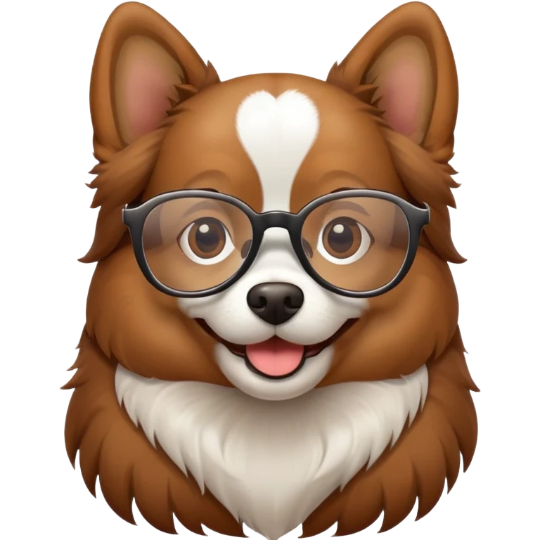 Hund mit Brille  emoji