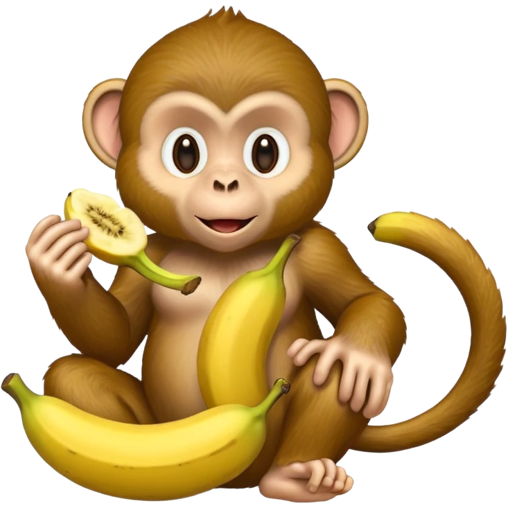 monkey eating bananas emoji
