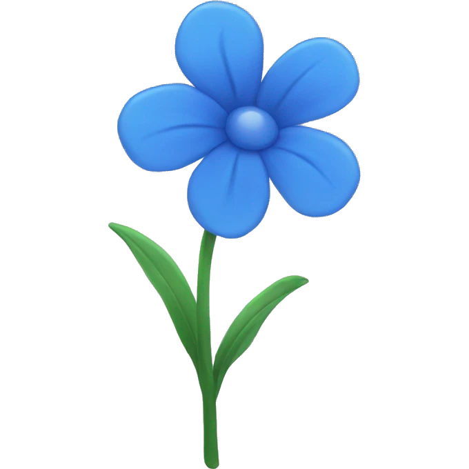 Blue flower  emoji