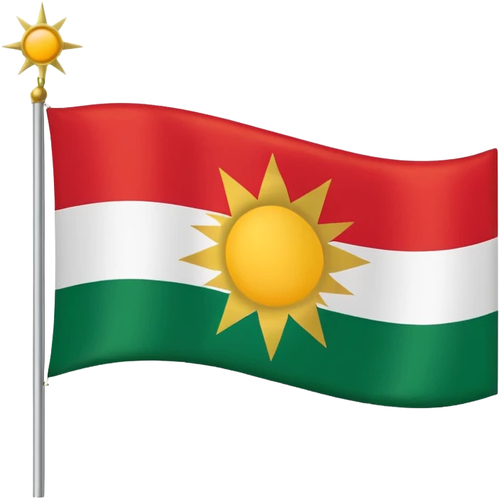 Kürdistan flag yatay emoji