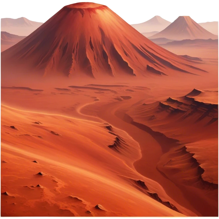 🔥 Cinematic Realistic Mars – A striking, high-resolution image of the Red Planet, featuring its iconic rust-colored terrain, deep canyons, and towering volcanoes. Swirling dust storms can be seen in the thin Martian atmosphere, with sunlight casting long shadows over its desolate, rocky landscape. emoji