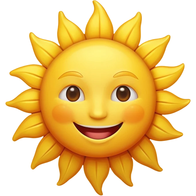 smiling sun emoji, simple and cheerful emoji