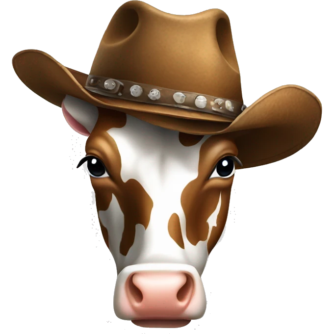 cowboy hat. cow print emoji