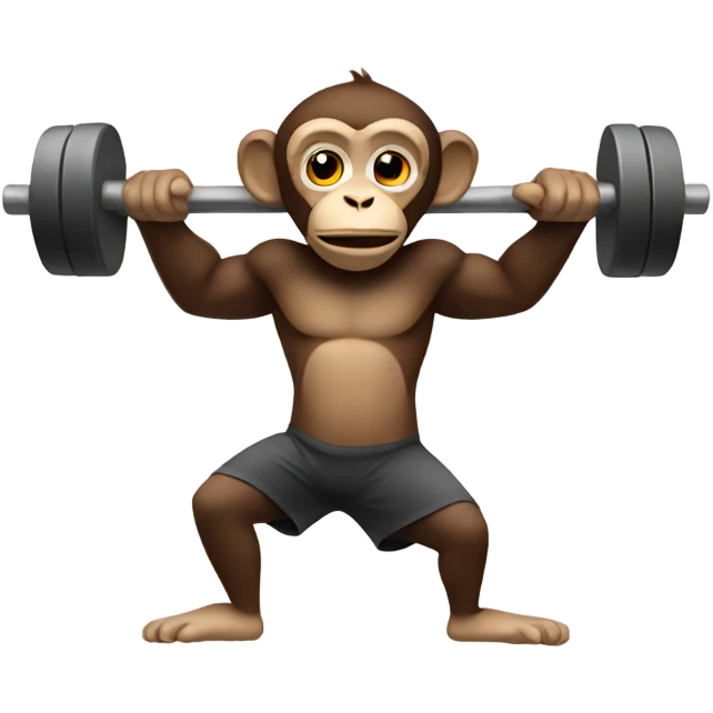 Monkey working out emoji