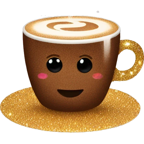 Coffee with sparkles  emoji