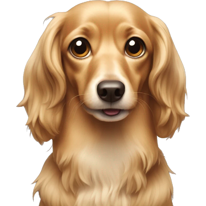 Long haired weenie dog emoji