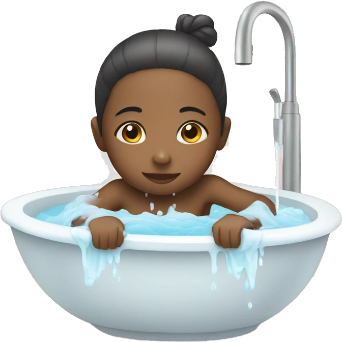 child washing face emoji