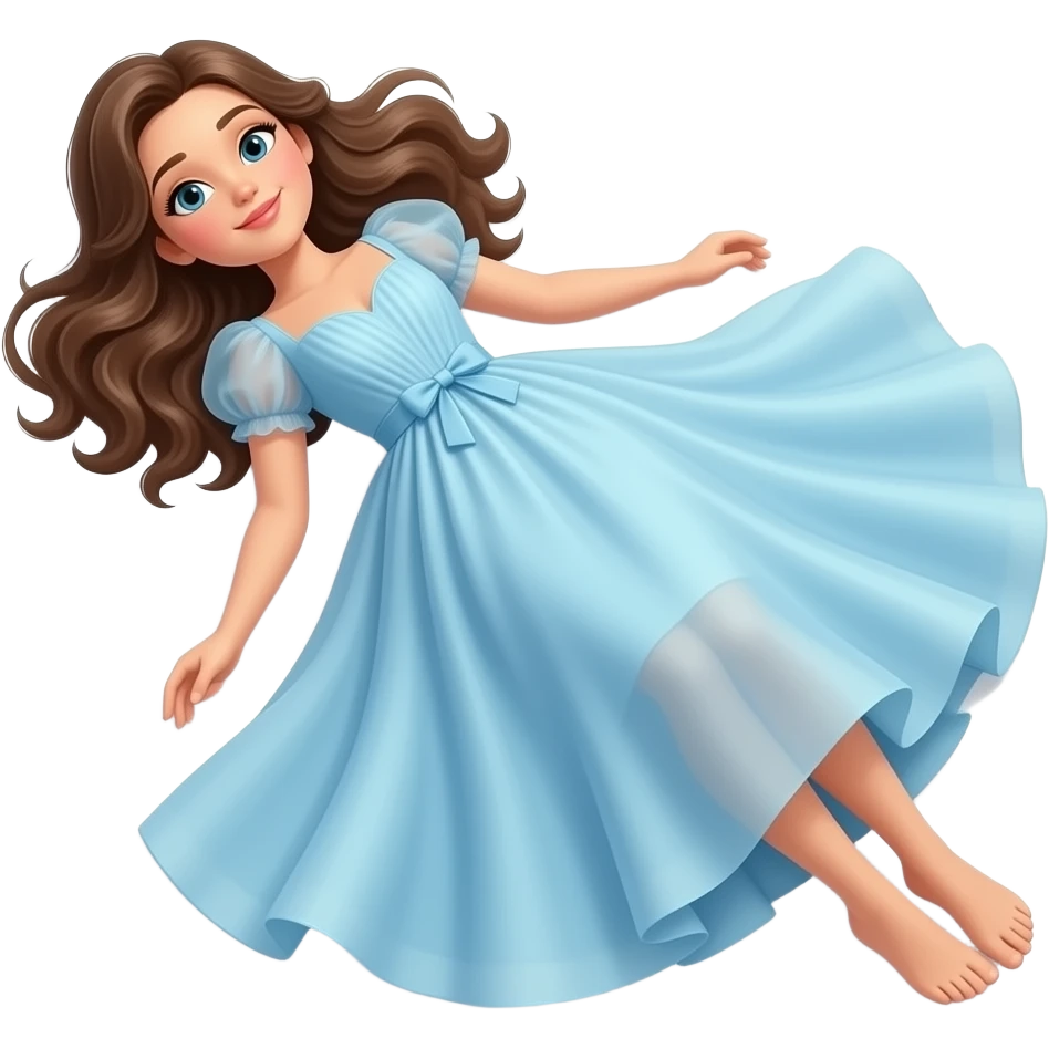 Female in dress laying on back emoji