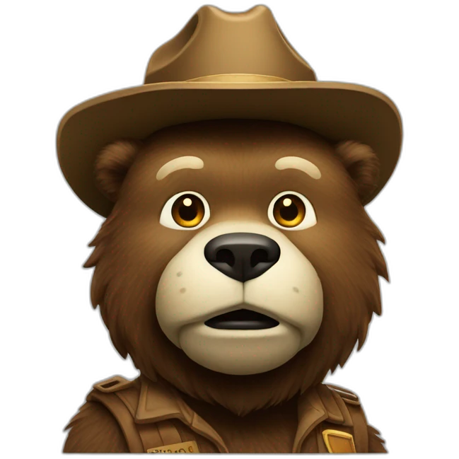 smokey bear and ubermarginal emoji