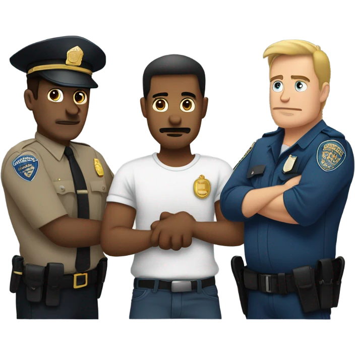 Guy getting handcuffed  emoji