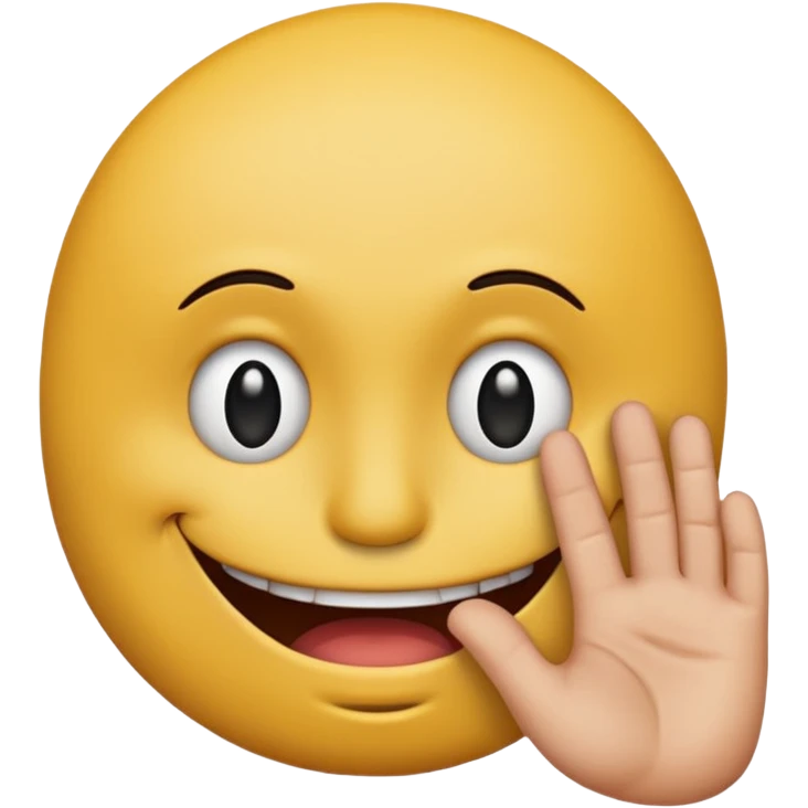 A smiley with a anoyed mouth and a hand is covering half its head and his upper face is shadowed emoji