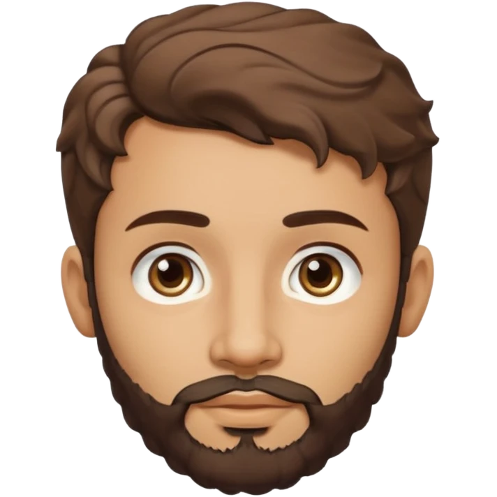 young lightskin Pakistani man with sculpted beard wavy short hair and almond shaped eyes brown and thick eyebrows emoji