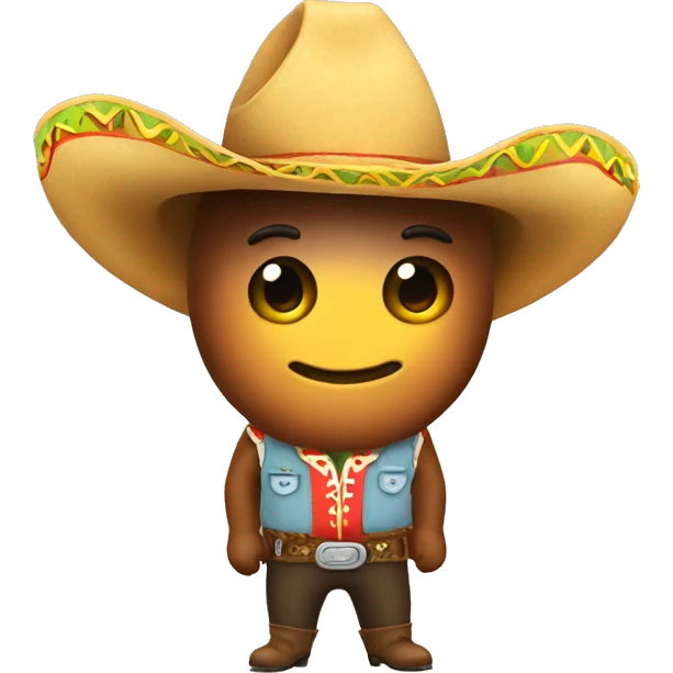 A taco wearing a cowboy hat emoji