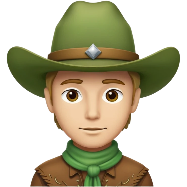 Cowboy wearing a green hat emoji