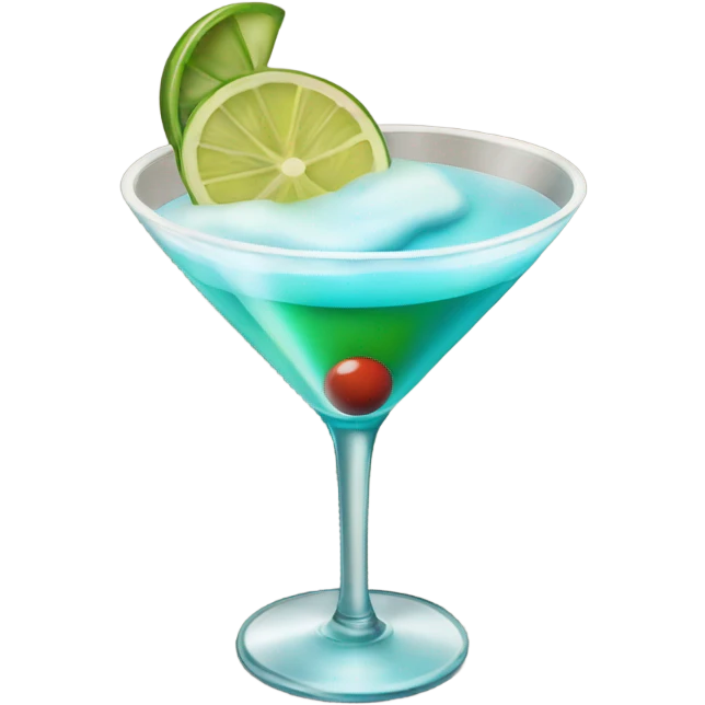 martini cocktail with foam emoji