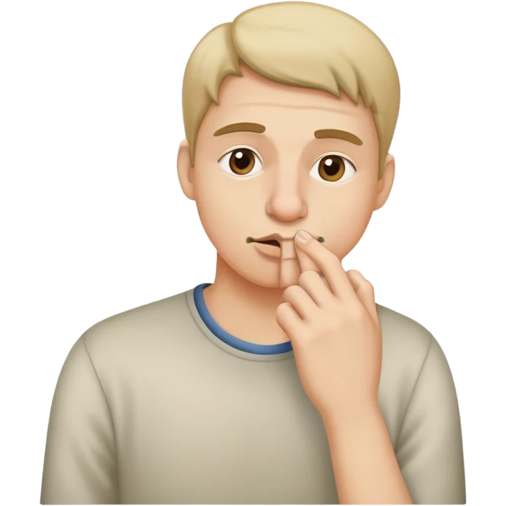 Picking a nose emoji