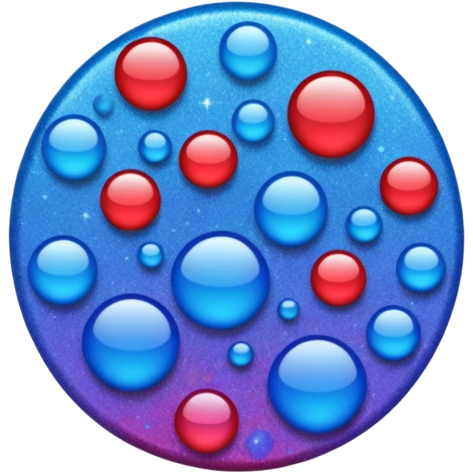 glitter red and blue raio emoji