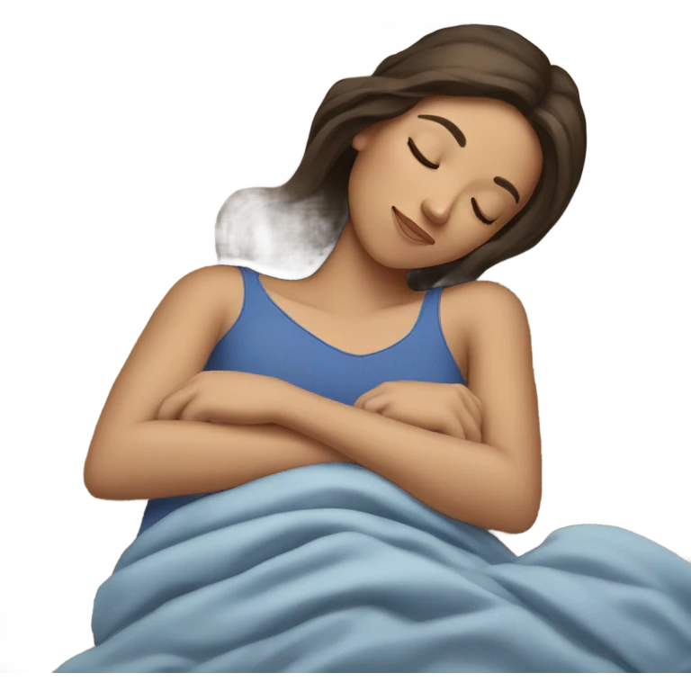 Brunette girl sleeping emoji
